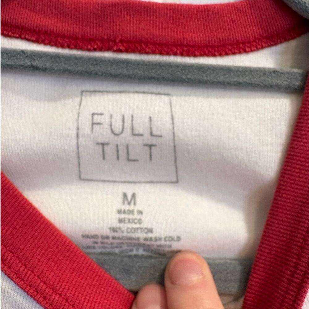 Full Tilt Size Medium Red Bow Crop Tee - Picture 2 of 3